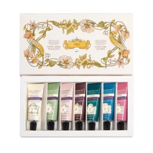 1 Pack of 7 PCS Roopy Mini Size Perfumed Hand Cream Set, Hand Care Set, Moisturizing Skin & Reduce Dryness and Roughness of Skin, Hand & Nail Cream