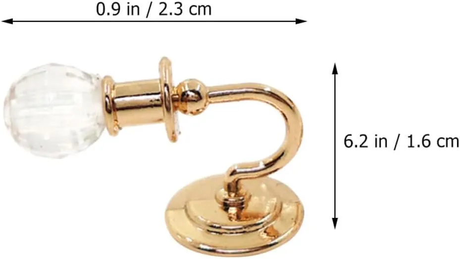 1 Pair Mini Wall Sconces of Dollhouse Miniature Lamps for Scene Decoration Realistic Design Compact Easy to Install Present for House