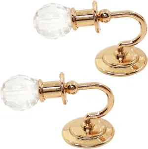 1 Pair Mini Wall Sconces of Dollhouse Miniature Lamps for Scene Decoration Realistic Design Compact Easy to Install Present for House
