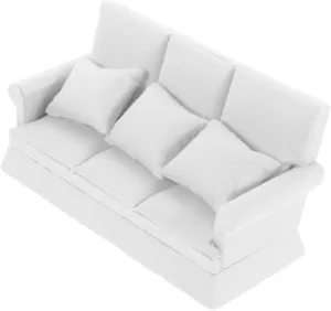 1 Set Dollhouse Sofa Doll Throw Pillow Dollhouse Bedroom Furniture Dollhouse Retro Suit Mini Furniture Models Mini House Decor Mini Sofa Furniture Decorative Tiny Couch Model Sofa