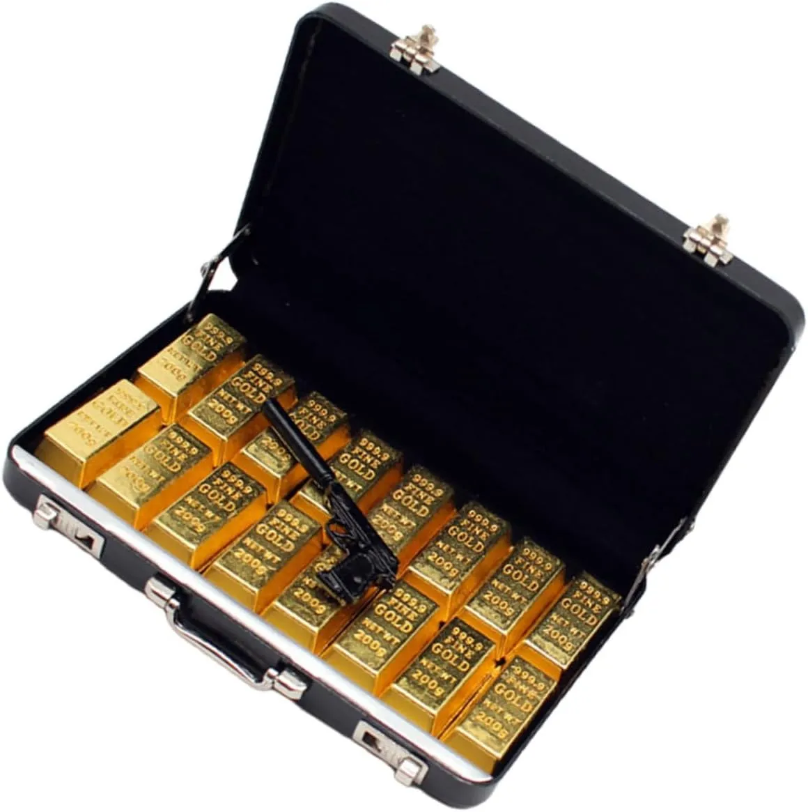 1 Set Simulated Suitcase Decorative Craft Miniature Decors Mini Golden Bricks Models Bricks Decoration Mini Bricks Ornament Crafts Decoration Doll House Accessory