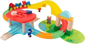 1 Set Train Track Fun Railway for Scene Game Prop Promotes Imagination and Parent Interaction Enhances Manual Skills and Coordination