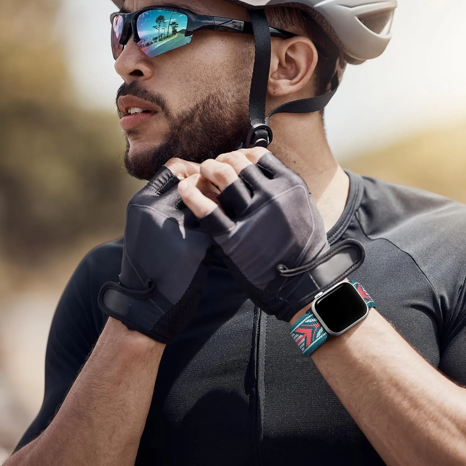10 Pack Stretchy Nylon Solo Loop Bands Compatible with Apple Watch bands for men 49mm 46mm 45mm 44mm 42mm 41mm 40mm 38mm, Adjustable Soft Elastic Braided Straps for iWatch Ultra 2/Ultra Series 10/9/8/7/6/5/4/3/2/1/SE