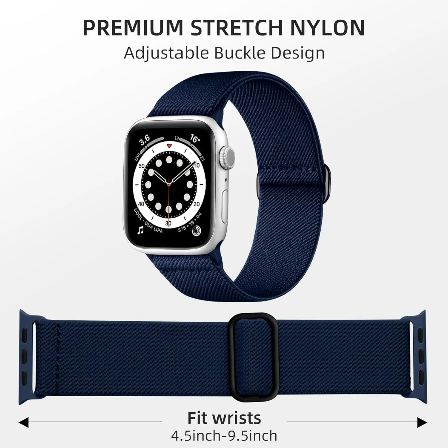 10 Pack Stretchy Nylon Solo Loop Bands Compatible with Apple Watch bands for men 49mm 46mm 45mm 44mm 42mm 41mm 40mm 38mm, Adjustable Soft Elastic Braided Straps for iWatch Ultra 2/Ultra Series 10/9/8/7/6/5/4/3/2/1/SE