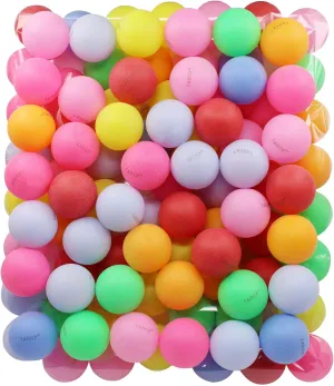 100 Pack or 200 Pack Colored Ping Pong Balls for DIY Plastic Multiple Color Table Tennis Ball for Party Decoration