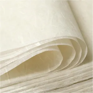 100 Sheets FIVEIZERO A4 Mulberry Paper Sheets Natural Fiber Rice Paper,8.3 x 11.7in Natural Decoupage Tissue Paper For Writing Painting, Decorative Paper, Card Making Paper DIY Craft