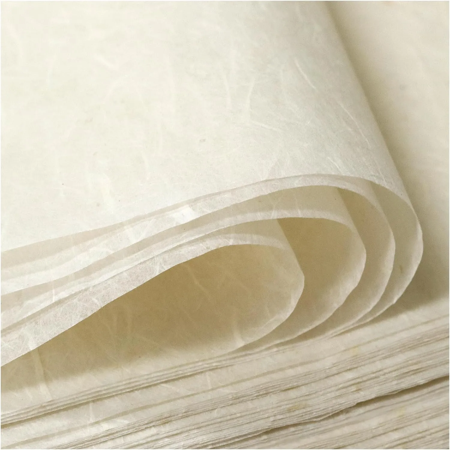 100 Sheets FIVEIZERO A4 Mulberry Paper Sheets Natural Fiber Rice Paper,8.3 x 11.7in Natural Decoupage Tissue Paper For Writing Painting, Decorative Paper, Card Making Paper DIY Craft