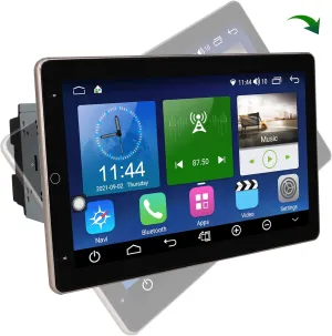 10.1 Inch Android Double Din Car Stereo Radio Universal Rotatable Touchscreen Replacement Head Unit with CarPlay/Android Auto Bluetooth GPS Navigation Multimedia Player 4 64 GB
