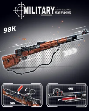 1:1 98K Building Blocks Gun Sets - 1206 PCS Model Guns Collection Toy Building Bricks Sniper Set Shootable - Simulation Militarily Toy Lovers for Kids and Adults Gift