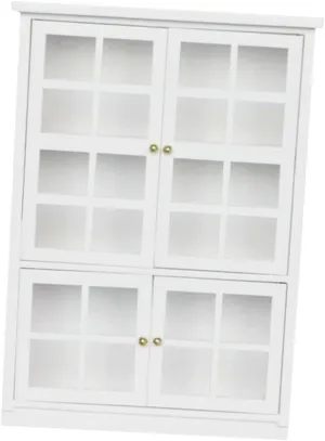 1:12 Miniature Dollhouse Accessory Wooden Cabinet Smooth Surface Simple Design