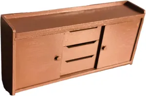 1:12 Scale Dollhouse Furniture Decor Scenes Accessories Miniature Storage Cabinet Wood Cabinet for Dolls House Bedroom Toy, Brown