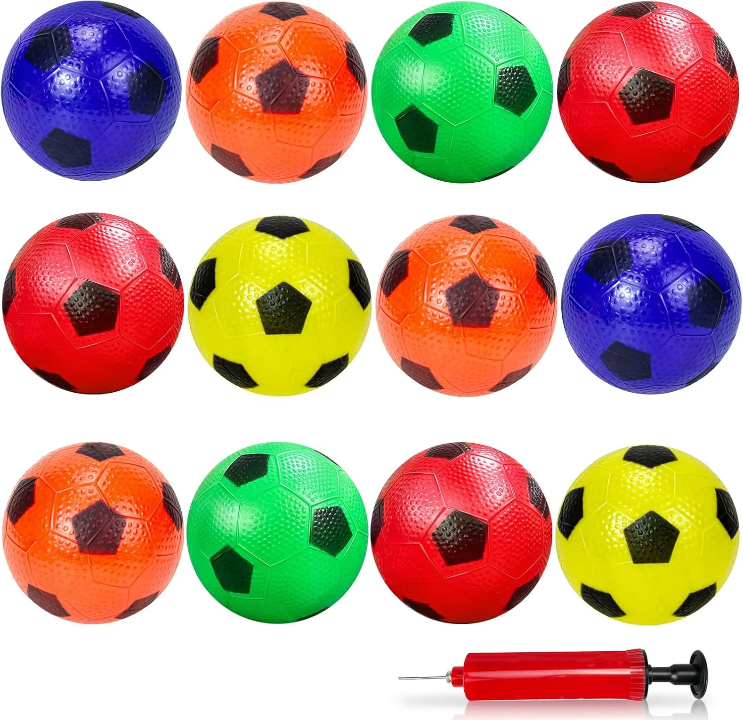 12 Pack Mini Soccer Balls for Kids, 4'' Inflatable Mini Balls for Indoor Outdoor Games, Small Soccer Ball for Pool Beach Garden Sports Game Party Supplies