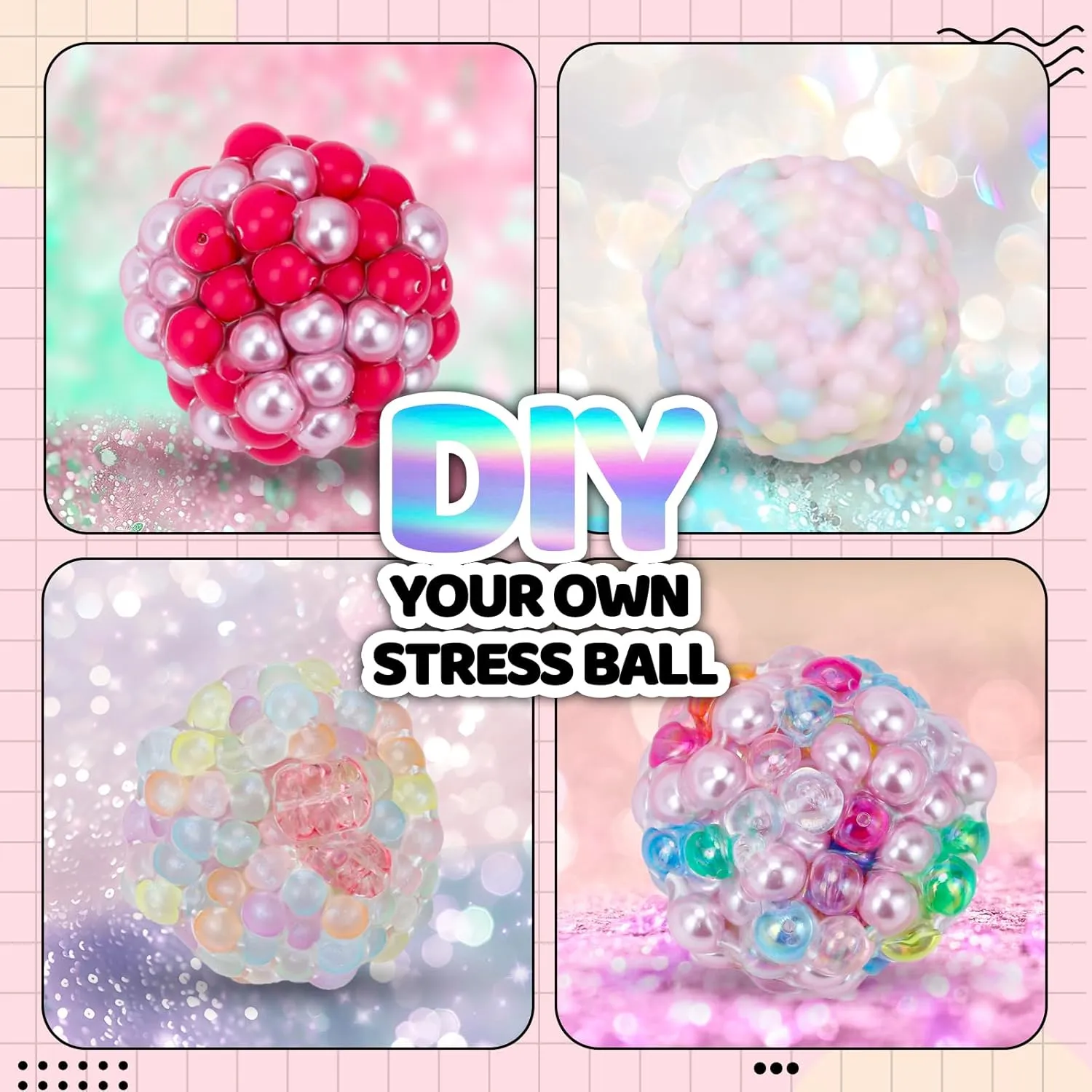 12 PCS Stress Ball Making Kit, DIY Stress Ball Making Kit Stress Ball Kit, Transparent DIY Squishy Stress Ball Sets --Classic Ease