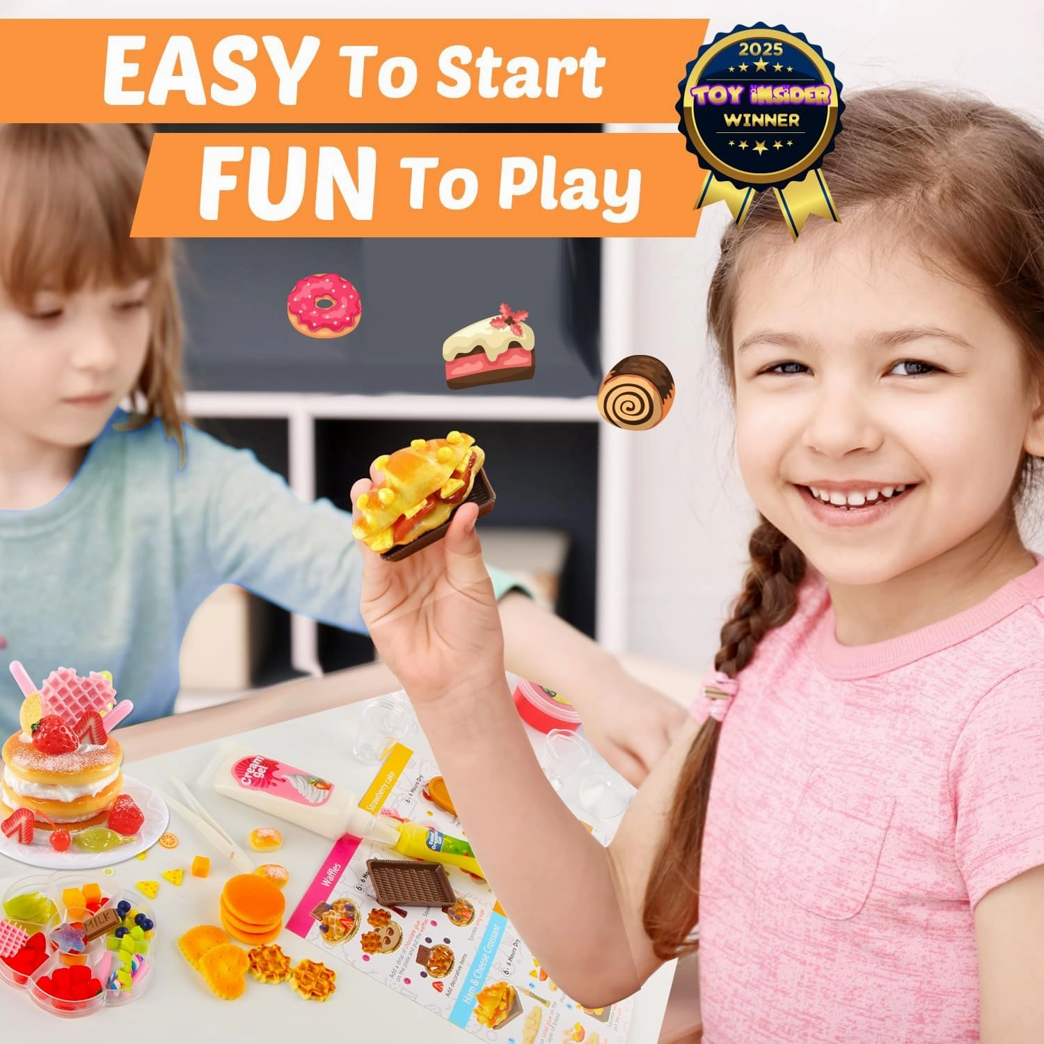 12 Making Miniature Food, Slime Mini Dessert Cup Making Craft Set, DIY Mini Food, NOT Edible, Birthday Idea for Kids Age 6 , Fun Party Gift(Mini food1)