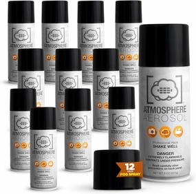 12 Pack Atmosphere Aerosol Haze/Fog Spray for Photography - Safe & Portable Mini Fog Machine Alternative - Smoke and Light Ray Effects Maker for Indoor and Outdoor, No Battery - Made in The USA