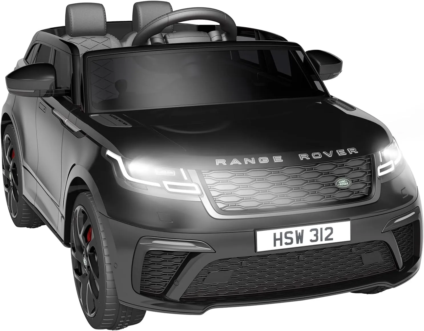 12V Ride On Car, Electric Vehicle Toy for Kid & Toddler, Licensed Land Rover Battery Powered Electric Truck with Parental Remote Control, Music, LED Lights