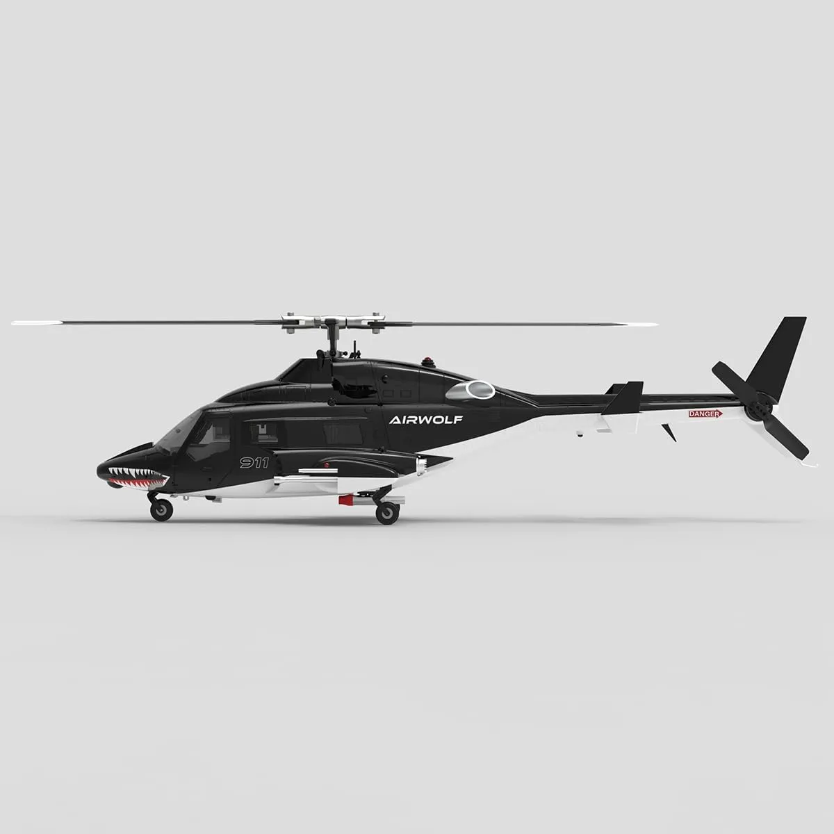 1/34 Scale AW-911 Air-Wolf RC Helicopter, 2.4G 9CH Flybarless, 6G/3D Stunt Mode and GPS Positioning, RC Toy Gift (RTF Version/Switchable Mode)