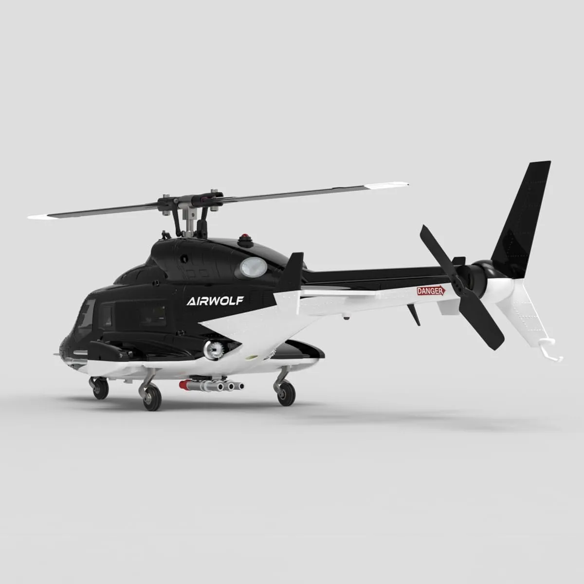 1/34 Scale AW-911 Air-Wolf RC Helicopter, 2.4G 9CH Flybarless, 6G/3D Stunt Mode and GPS Positioning, RC Toy Gift (RTF Version/Switchable Mode)