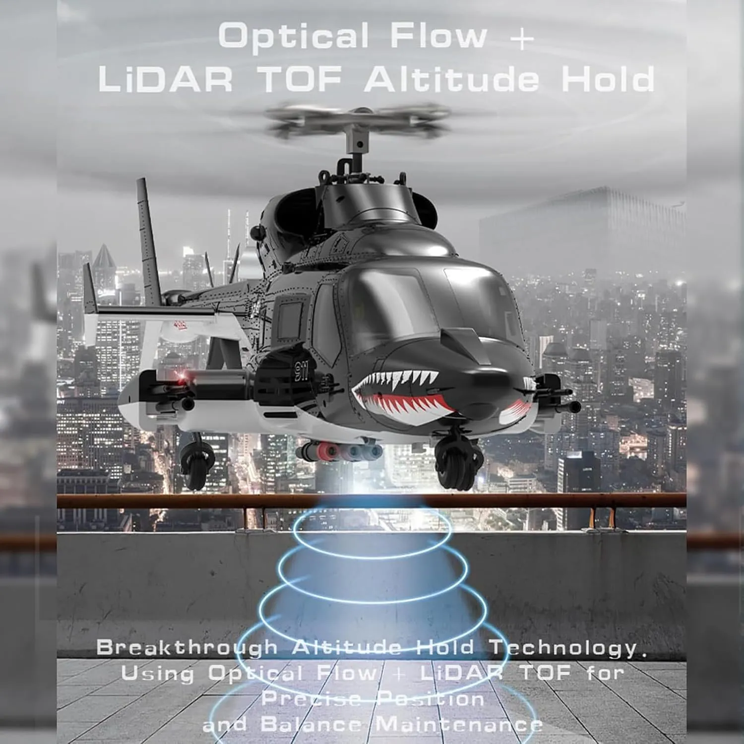 1/34 Scale AW-911 RC Helicopter, 2.4G 9CH Flybarless Airplanewith 6G/3D Stunt Mode and GPS Positioning for Adult (RTF Version),2 Battery