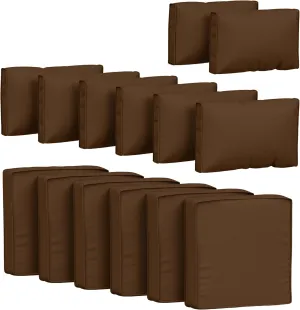14 Pcs Outdoor Cushion Covers Patio Cushion Slipcovers Replacement Splash Proof with Zipper for Outdoor Furniture, Patio Sofa Couch 3 Sizes, Covers Only