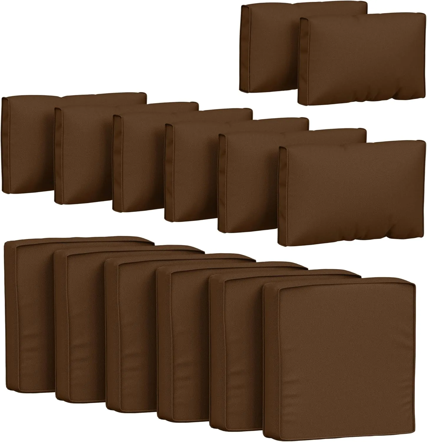 14 Pcs Outdoor Cushion Covers Patio Cushion Slipcovers Replacement Splash Proof with Zipper for Outdoor Furniture, Patio Sofa Couch 3 Sizes, Covers Only