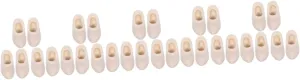 15pairs Miniature Wooden Shoes for Dollhouse Decor Unfinished Klompen Accessories Smooth for Crafting Miniature Collections