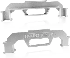 16 Inch On-Center Stud Layout Tool, Precision Measurement Framing Tool, Premium Cast Aluminum Wall Stud Layout Tool, Used to Frame Walls, Floors, Roofs or Ladders, 1 Piece
