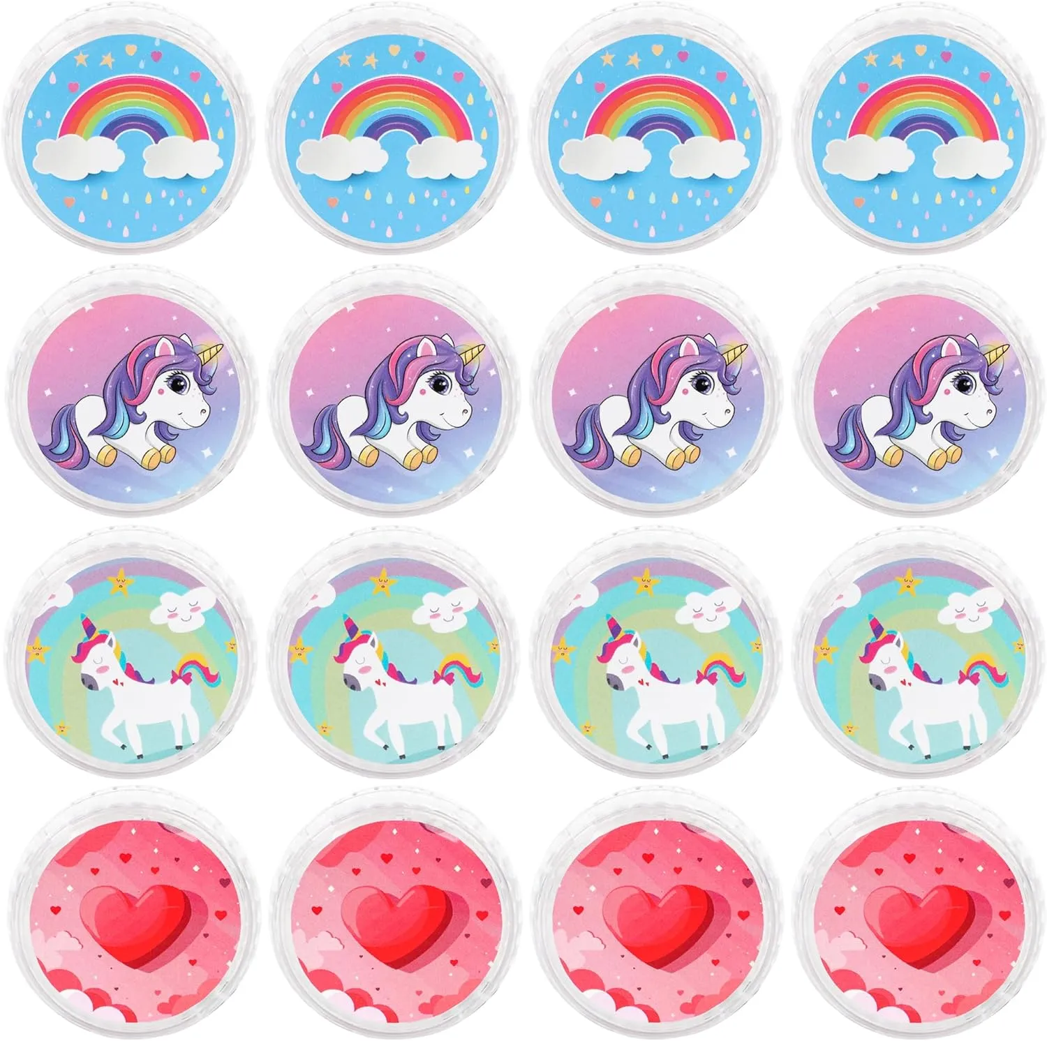 16 Pcs Light up Yo Yo for Kids LED Responsive Ball Plastic Unicorn Yoyo Pink Yoyo Rainbow Heart Yoyo for Beginner Kids Girls Gifts Birthday Christmas
