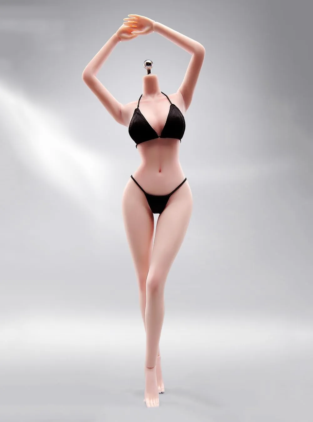 1/6 Scale Female Body,12inch Super Flexible Plump Body Type Female Figure with Detachable Feet Hand Shapes Seamless Miniature Action Figure Collectible (240101P Pale Skin)
