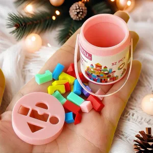 1:6/12 Scale Mini Dollhouse Cube Bucket - Ideal Mini Dollhouse Decor Blyth Doll Accessories