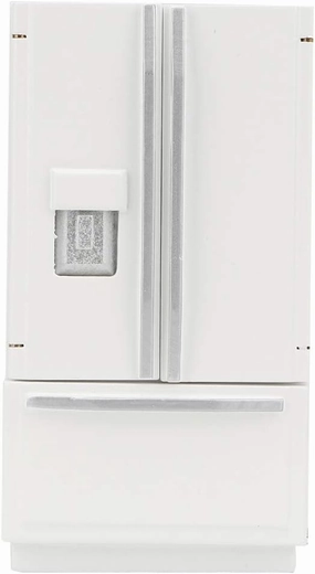 1:12 Dollhouse Miniature Fridge, High Simulation Kitchen Prop Delicate Model Dollhouse Decor, Fridge Refrigerator Accessories, Exquisite Workmanship (White)