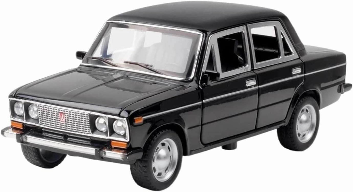 1 24 for Lada 2016 Classic Car Alloy Car Model Diecast Metal Toy Adults Car Model Simulation Collection Gift Classic Cars Collectible(Black)