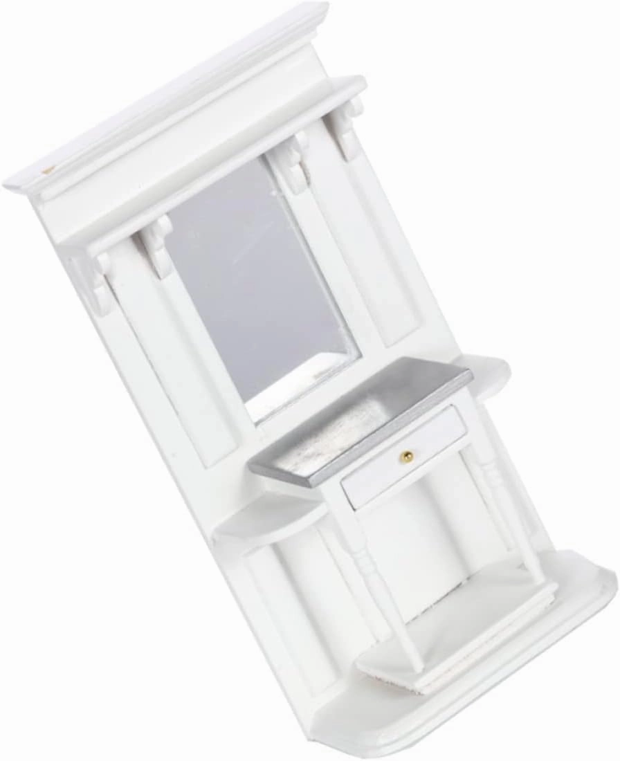 1pc Miniature DIY Dressing Table Model Mini Furniture for Dollhouse Realistic Home Decor Accessory for Model Making and Creative Projects