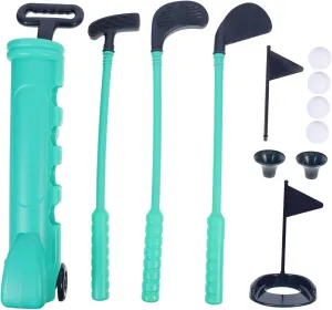 1set Boy Girl Golf Toy Portable Sports Game Kit for Boys Girls Includes Accessories for Outdoor Indoor Play Parent-boy Girl Interaction