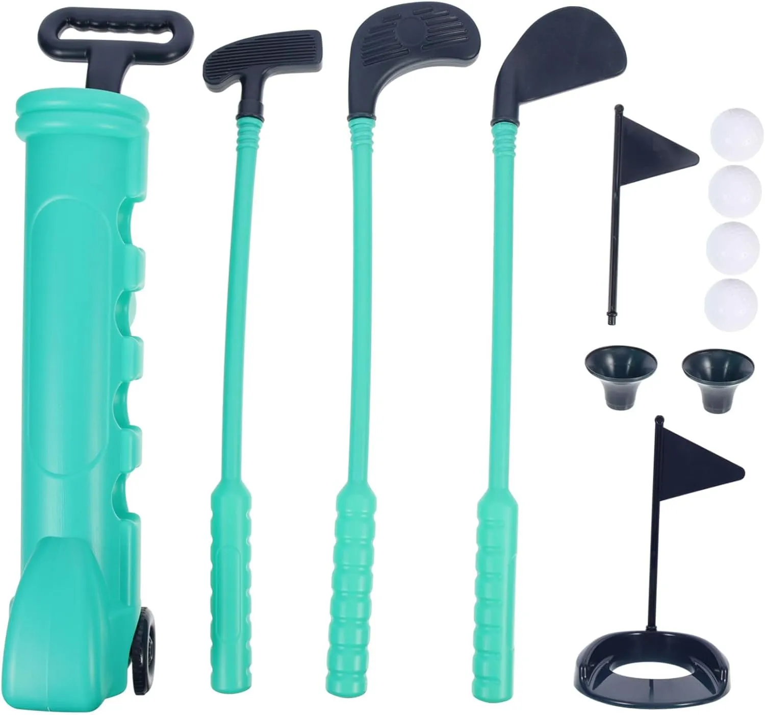 1set Boy Girl Golf Toy Portable Sports Game Kit for Boys Girls Includes Accessories for Outdoor Indoor Play Parent-boy Girl Interaction