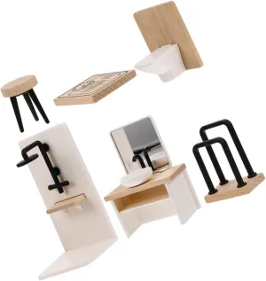 1set Miniature Dollhouse Bathroom Furniture Set Realistic Bathroom Accessories for Scale Dollhouses Includes Shower Sink Toilet More for Charming Decor