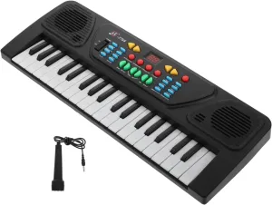 1Set Multifunction Electronic Organ for Key Lightweight Piano with Microphone Educational Music Instrument for Music Learning and Fun