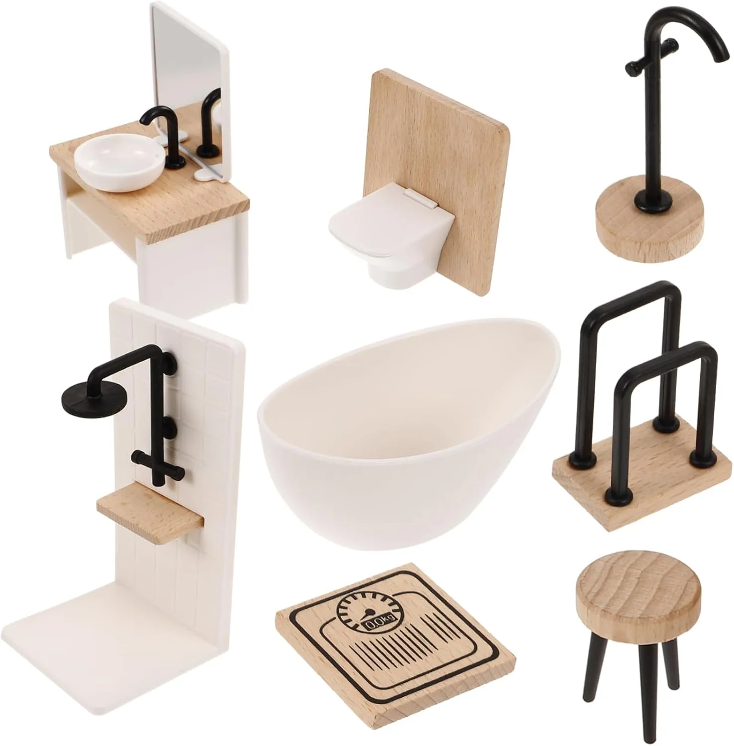 1Set Scale Dollhouses for Home Decor and Imaginative Play