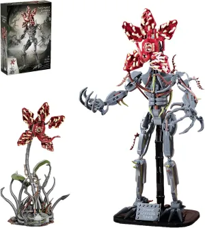 2 in 1 Stranger Flower Building Blocks Set Demogorgon Horror Scream Things Model Building Toys Gift for Adult Kids 858 Pieces