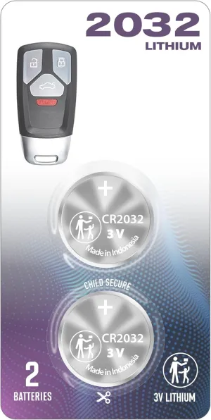 (2 Pack) CR2032 2032 Remote Key FOB OEM Battery fits 2016-2019 for Audi TT SQ5 Q7 A4 A5 TTS Quattro Allroad Sportback (FCC ID: IYZ-AK01 and PN’s: 4M0.959.754.CG, AK, AQ, QF, BD, AK01, 76368