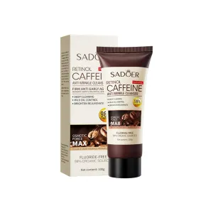 2 Pack For SADOER Retinol Coffee Cleanser.Deep Cleansing Facial Wash, 100g