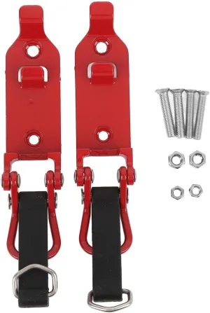 2 Pcs Roof Rack Shovel Holder,Roof Rack Shovel Mount,Heavy Duty Metal Rubber Clamp Mounting Kit for Car Truck Garage Vehicles Outdoor Storage Solution Tool Accessories (Red)