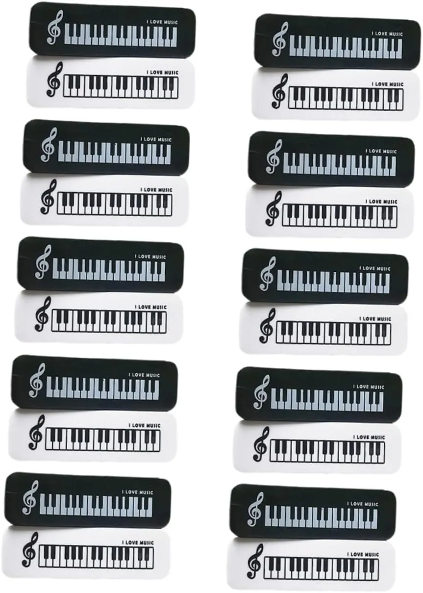 20 pcs Cute Piano Shaped Erasers Small TPR Erasers for Classroom Rewards Portable School Supplies for Back to School Party Favors and Prizes