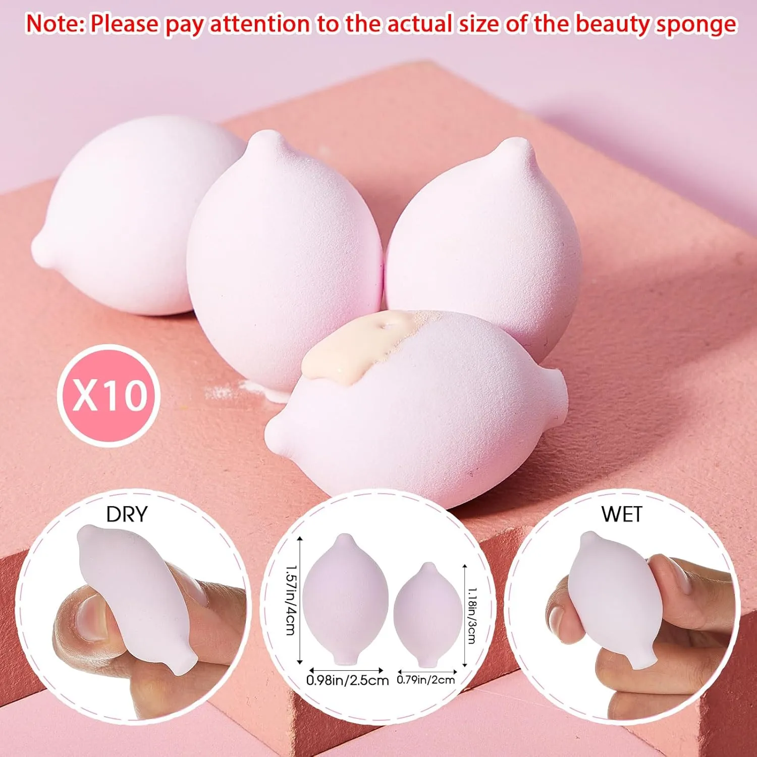 20 Pcs Travel Makeup Brush Set, 10 Pcs Mini Travel Brush Set with Bag, 10 Pcs Makeup Sponge Princess Party Favor Set for Women Girl Home Business Party Souvenirs(Pink)