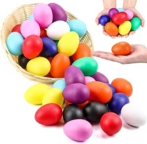 200 Pieces Plastic Egg Shakers Bulk Maracas Easter Eggs Percussion Musical Instrument Egg Shakers for Kids Music Learning DIY Painting Colorful Party Favors Supplies Toys 10 Colors