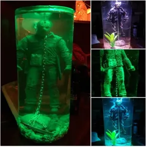 2023 New Horror Movie Collector Action Figure Water Lamp Part 6 Lives Final Display, Collectibles Figures Dolls, Decorative Table Lamp Lights for Home Decor Halloween Unique Gifts