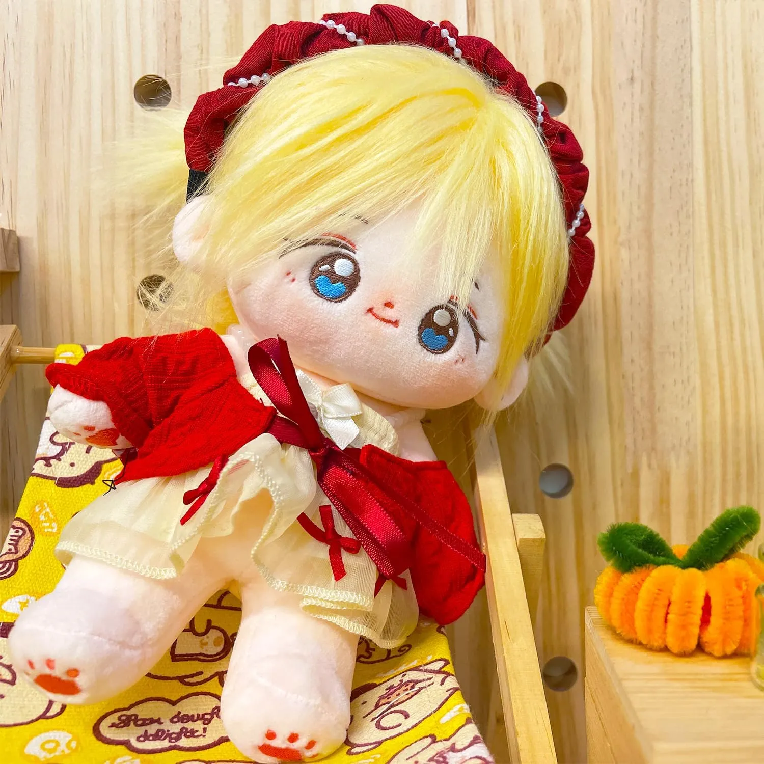 20cm Poseable Plush Doll - Cute Cotton Stuffed Toy with Jointed Skeleton - Anime Soft Dress-Up Doll - Adorable Kawaii Collectible-01