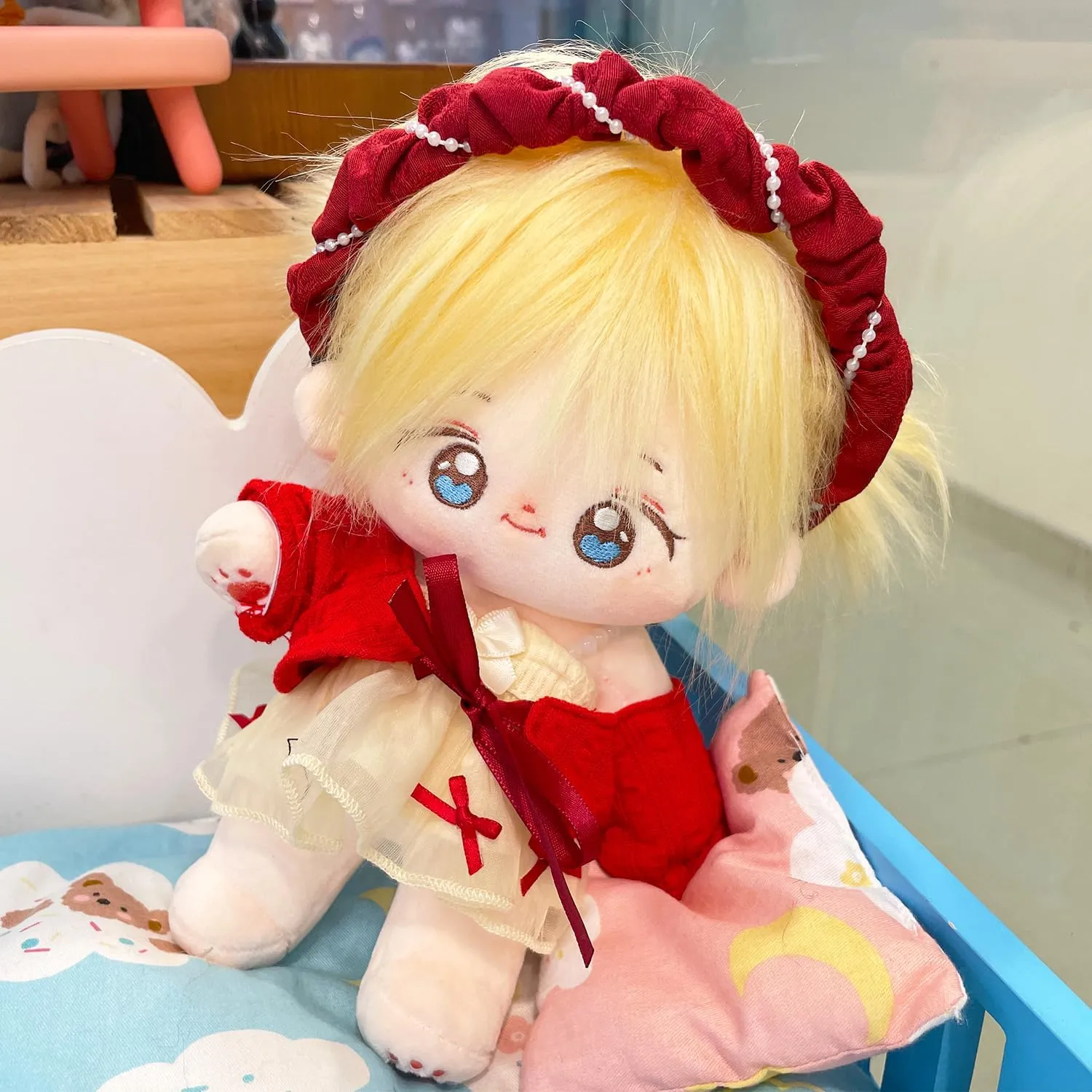 20cm Poseable Plush Doll - Cute Cotton Stuffed Toy with Jointed Skeleton - Anime Soft Dress-Up Doll - Adorable Kawaii Collectible-01