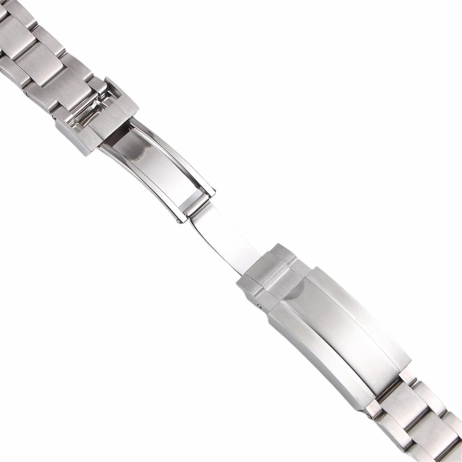 20mm 21mm Stainless Steel Curved End Watch Strap Wrist Band Bracelet Accessories Men Women Watch Chain Strap
