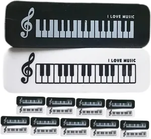 20pcs Piano Shaped Erasers Cute Decorative School Supplies for Students As Rewards and Party Favors Compact and Lightweight Design for Classroom Use